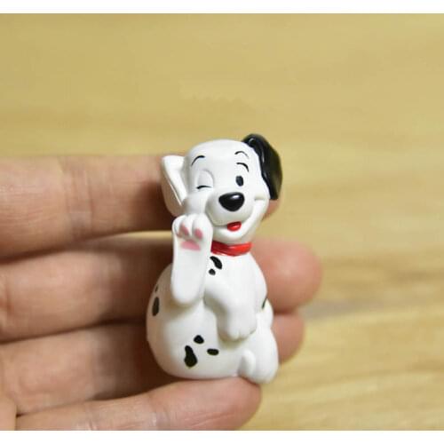 Disney 6pcs 101 Dalmatians Dog Figure Toys Collection Room Cake Decoration Cute Gift for Kids