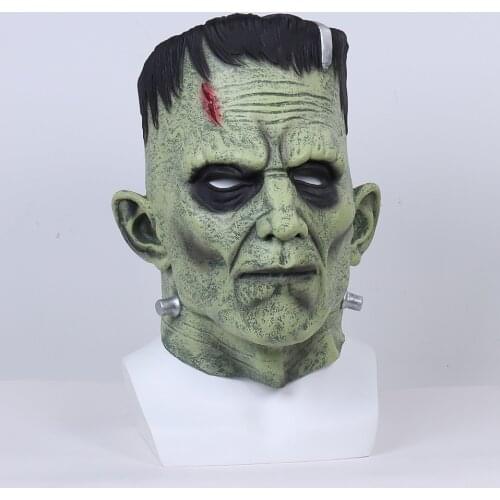 Frankenstein Mask Demon Monster Horror Headgear Full Face Halloween Zombie Play Latex Costume Props Grimace