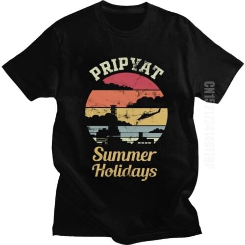 Summer Holidays Men Pripyat T Shirt Nuclear Power Station Cotton Clothes Vintage Tee Tops Gift Retro Style Mens Tshirt