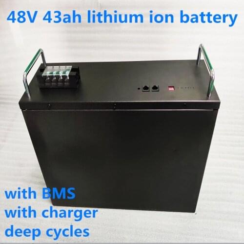 GTK deep cycles LiFePO4 48V 43Ah Lithium Battery Golf Car Battery with BMS for Marine Camping Car electric scooter +5A charger