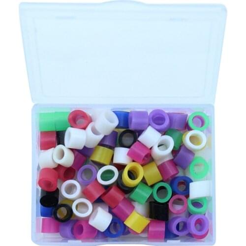 100Pcs/box Coloring Dental Identification Circle Instrument Code Ring Disinfection Plastic Dentist Tools Oral Hygiene Teeth Care