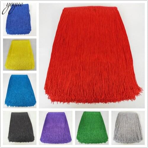 YOYUE 10Yards/lot 50cm Wide Lace Fringe Trim Tassel Fringe Trimming For DIY Latin Dress Stage Clothes Accessories Lace Ribbon