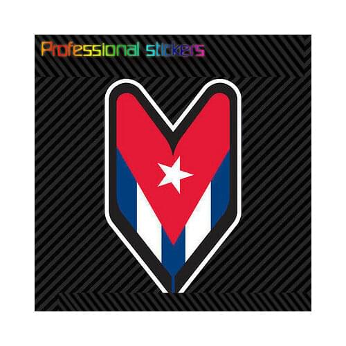 Cuban Driver Badge Sticker Die Cut Decal wakaba leaf soshinoya cuba Stickers for motos, cars, laptops, Phone