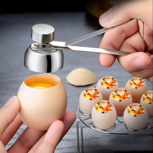 Cooking Accessories Egg Opener 304 Stainless Steel Glutinous Rice Kitchen Steamed Egg Rack Multi-purpose Tool Shell Opener
