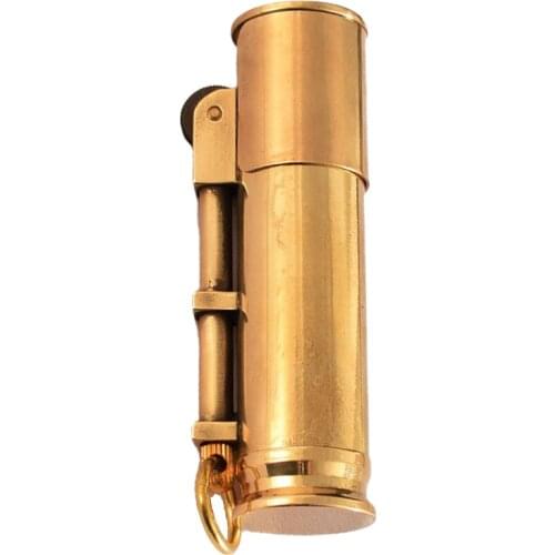 Metal brass Make old Windproof wheel Retro creative gasoline lighter Gift
