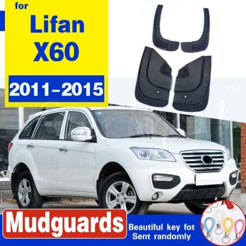 Molded Mud Flaps For Lifan X60 2011 2012 2013 2014 2015 Mudflaps Splash Guards Mud Flap Front Rear Mudguards Fender