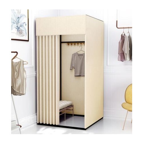 Clothing store mobile fitting room door curtain shopping mall temporary activities simple changing room track portable changing
