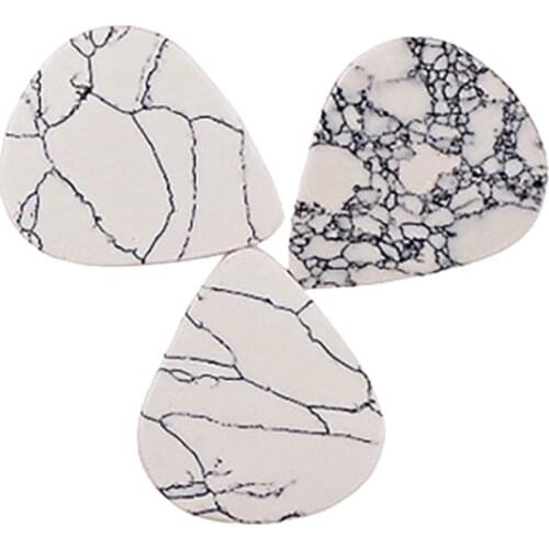 Natural Stone Guitar Picks Finger Picks 3Pcs/Lot Mixed Stones Pendant Guitar Finger Picks