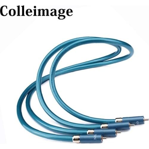 Colleimage Hifi 8N OCC Ortofon RCA Cable Hi-end CD DVD Amplifier Interconnect 2RCA to 2RCA Male Audio Cable