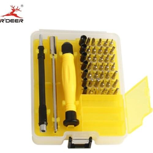 RDEER 46in1 Screwdriver Set Torx Phillips Bit Set Electronic Hex Flex Multipurpose For Laptop CellIPhone Repair Tools Kit