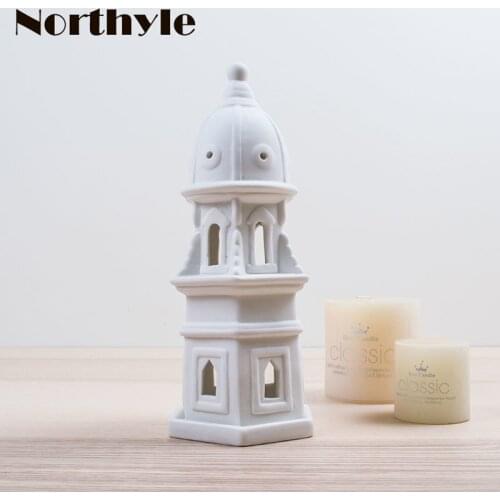 Northyle Decorative White Candlesticks