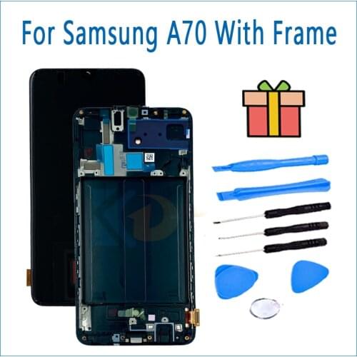 Original New Mobile Phone LCD Touch Screen With Frame For Samsung A70 LCD Display