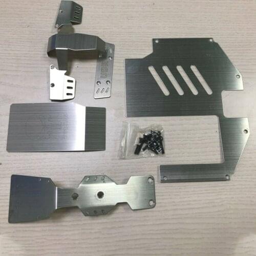 Stainless Steel Front & Rear Chassis Armor Skid Plate for UDR TRAXXAS 1:7 Axle Protection Armor RC Crawler parts