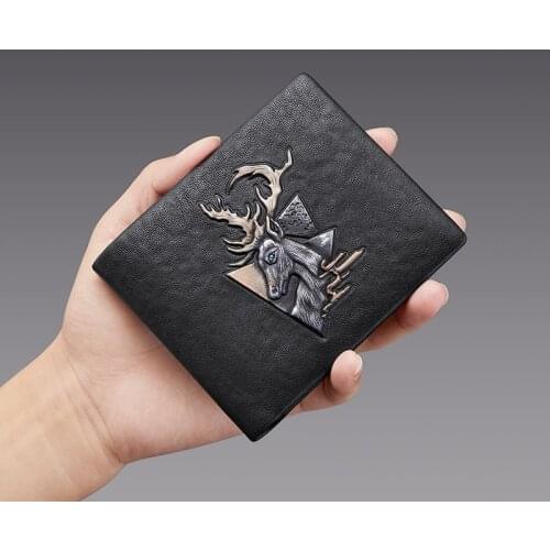 Personalized cowhide wallet mens fashion card holder multifunctional Coin Wallet