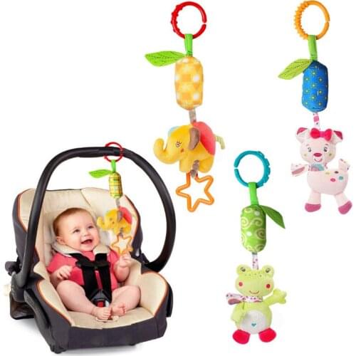 2020 New Baby Crib Stroller Cot Buggy Pram Car Seat Revolving Hanging Rattles Dangle Toy Baby Rattles Mobiles Handbell DS19