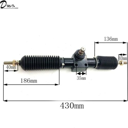 430mm M10 Full steel Power Steering Gear Rack Pinion Assy Fit For DIY China Golf Go Kart Buggy Karting ATV UTV Bike Parts