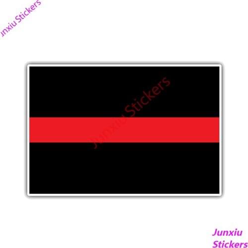 Warning Red Line Firefighter Officer Cover Scratches Car-Sticker for Bumper Laptop Suv Decal Auto Exterior Decoration KK15*10cm