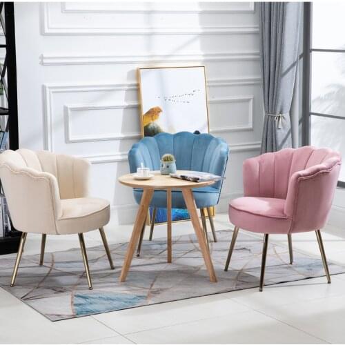 Nordic Shell Chair Light Luxury Fabric Single Sofa Modern Chinese Balcony Bedroom Living Room Leisure Creative Small Sofa Chair