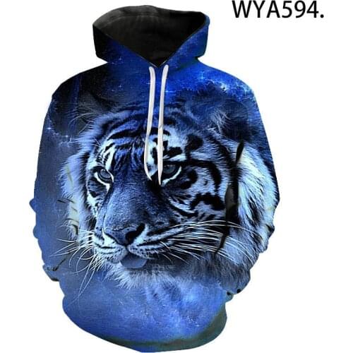 Spring And Fall Hoodies Fashion Tiger Men Women Children 3D Printed Sweatshirts Casual Boy Girl Kids Streetwear Cool Coat
