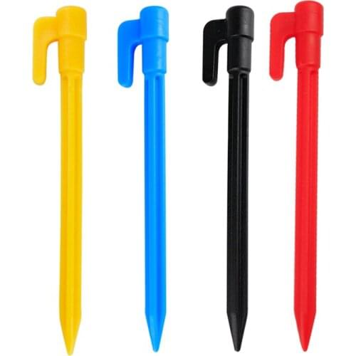 Outdoor Camping Tent Nails Sand Ground Triangular Stake Ground Awning Camping Tools Plastic Tent Pegs Nail