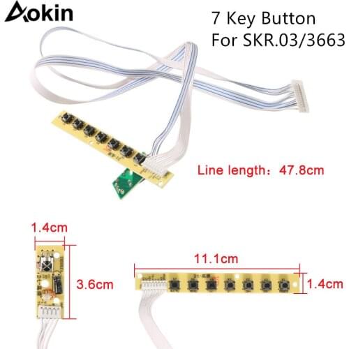 Universal 7 keys keyboard plate LCD TV accordance keypad FOR v59 v29 v56 Environmental protection material
