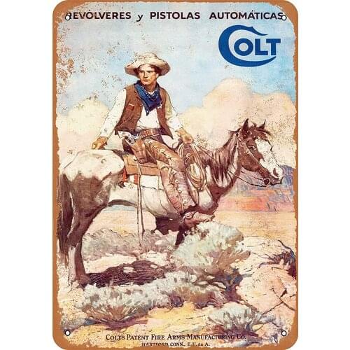 Tin Signs Colt Firearms Pub Home Metal Sign for Bedroom Cafe Home Bar Pub Coffee Beer Kitchen Bathroom Funny Wall Decor