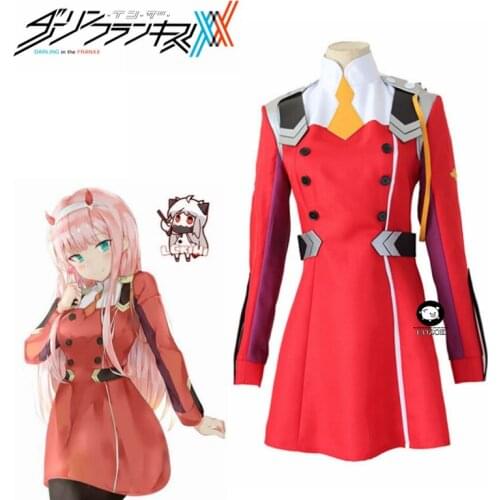 02 Zero Two Cosplay Costume DARLING in the FRANXX Cosplay DFXX Women Costume Full Sets Dress Headwear