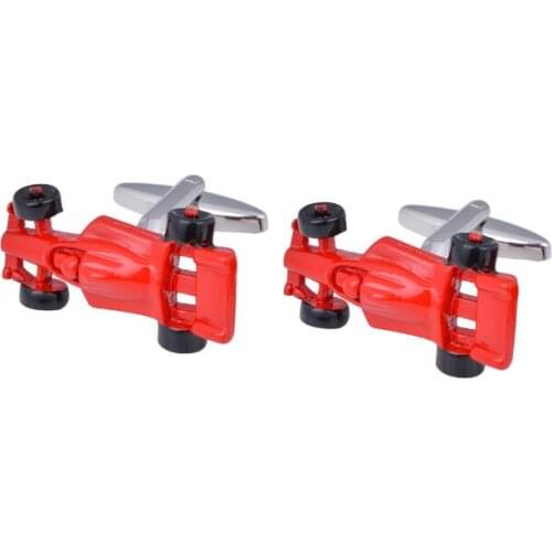 10pairs/lot Novelty Racing Car Cufflinks Red Plating Cuff Links Mens Shirt Cuff Buttons Mens Fashion Jewelry Gift