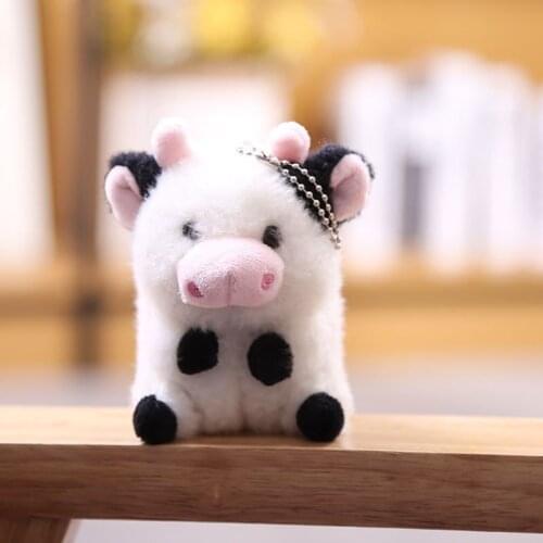 12CM Cow Stuffed Plush Doll , Stuffed Animals Toys For Kids Baby Children Gifts Plush keychian