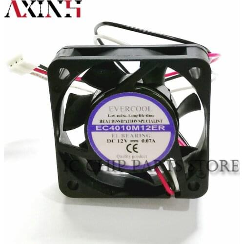 FOR EverCool EC4010M12ER DC 12V 0.07A 40x40x10mm 3-Wire Server Cooling Fan 40*40*10MM HZDO