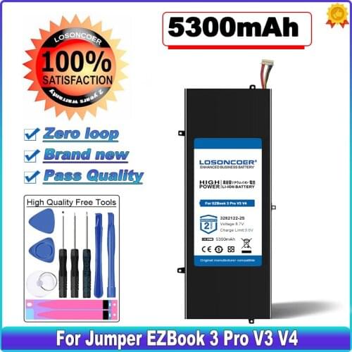 3282122-2S Battery For Jumper EZBook 3 Pro V3 V4 LB10 P313R WTL-3687265 HW-3687265 3587265P 3585269P 7lines and 8lines