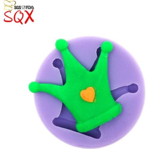 3D Cute Crown Mould Soap Sugar Silicone Mould Cake Decoration Fondant Chocolate Silicone Molds Baking Pastry Tools SQ16162