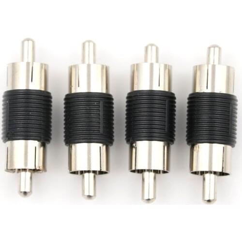 4 Pcs/lot RCA Male to Male RCA Coupler Connector Adapter Wholesale
