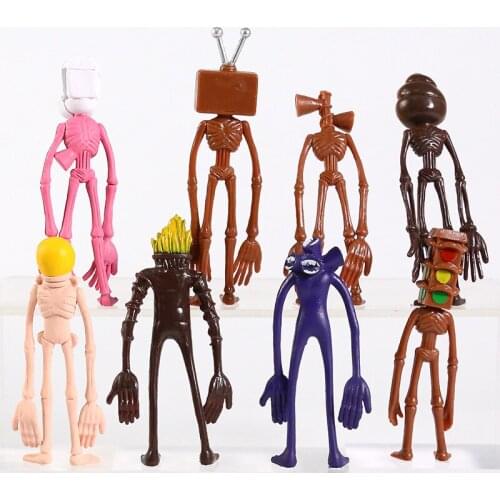 8pcs/set Siren Head Toys 10cm Multiple styles Anime Figure Sirenhead Foundation Horror Model Shy Guy Urban Legend Gift