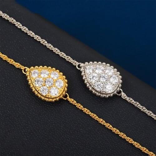 Pure 925 sterling silver summer fashion hot brand top quality mens and womens gold drop bracelet banquet party jewelry,gift