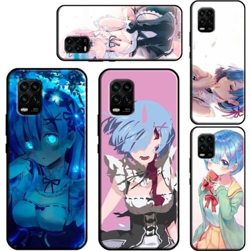 Anime RE ZERO Ram Rem For Xiaomi Mi 11 Lite Case 11 Ultra 10T Pro POCO X3 M3 Pro F3 Cover For Xiaomi Mi 11 Case