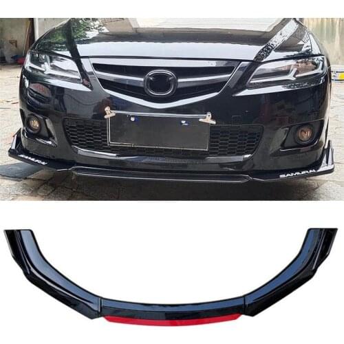 For 4PCS Mazda 6 Front Bumper Spoiler Wing Separator Old Mazda 6 Anti - Collision Decorative Accessories Refit 2003-2013