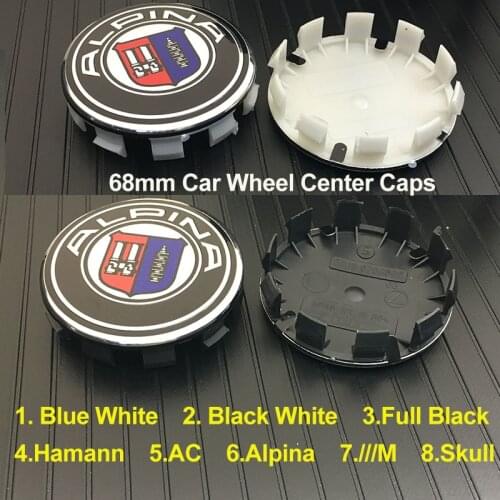 Emblem Car Styling Gray/Black 68mm 10clip Logo Wheel Center Cover ABS Base +Aluminum Label 6.8cm Wheel Hub Cap Badge