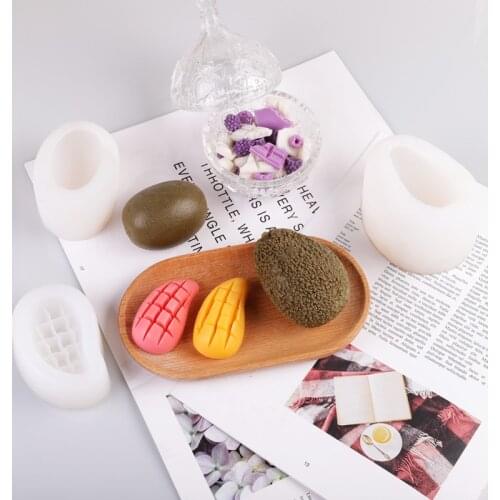 Fruit Series Mango Avocado Kiwi Scented Candle Silicone Mold for Chocolate Pastry and Bakery Accessories Baking Tools