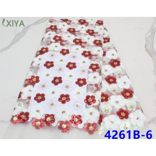 Hot Sale African Sequin Lace Fabric High Quality French Tulle Laces Fabrics for Bridal Material Nigeria Mesh Net Lace APW4261B