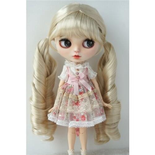 JD330 1/6 1/4 1/3 Pretty Synthetic mohair BJD wigs YOSD MSD SD Long double pony country girl doll hair Fashion doll accessories