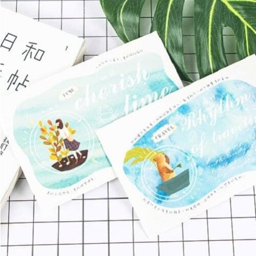30pcs watercolor painting send love card as Scrapbooking party invitation DIY gift card message card postcard greeting card