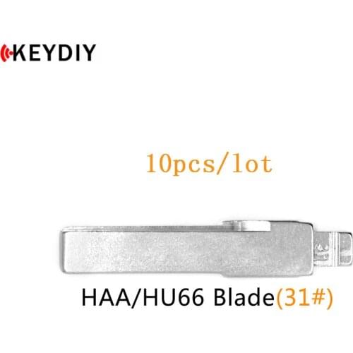 KEYDIY 10 pcs/lot NO.31 HU66 Key Blade HAA Flip Remote Car Key Blade Fit For VW PASSAT BORA FOR SEAT FOR SKODA KEY BLADE 31