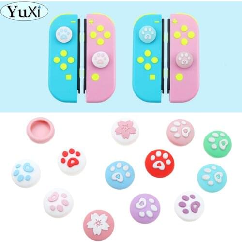 YuXi 4PCS Animals Crossing Thumb Grip Caps Joystick Cap for Nintend Switch & Lite Soft Silicone Cover for Joy-Con Controller