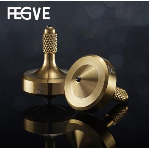 FEGVE Mini Gyro Fidget Spinner Hand Spinners Tainless Steel Metal Ceramic Beads Black Gold Silver Gyro Toy FG35