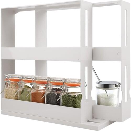 Multifunctional Rotating Spice Rack Organizer Kitchen Cabinet Cupboard Organizer Swivel Rack Storage Shelf
