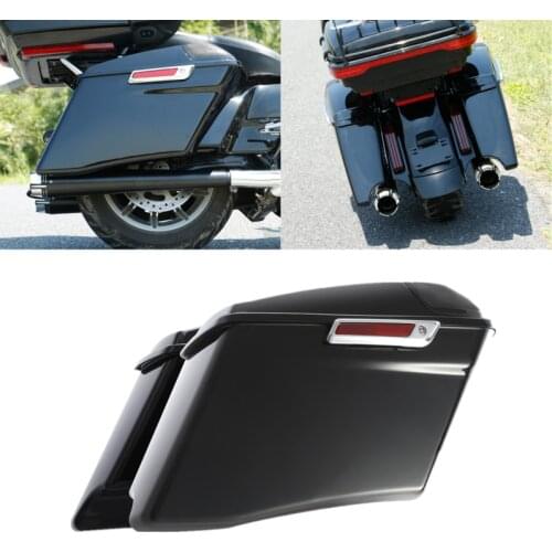 Motorcycle Left Right 4" Extended Saddlebag For Harley CVO Touring Road King Street Glide FLT FLHT FLHTCU FLHRC 2014-2020 18