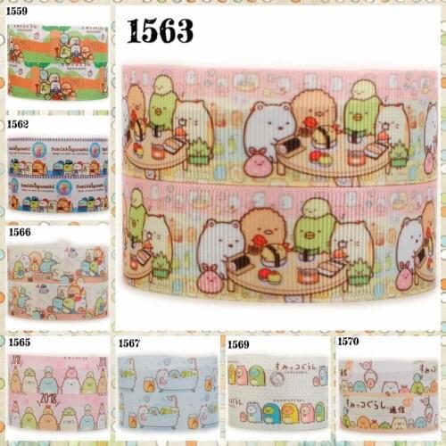 New 7/8" 22mm 10 yards cartoon sumikko gurashi ribbon printed grograin ribbon Free shipping