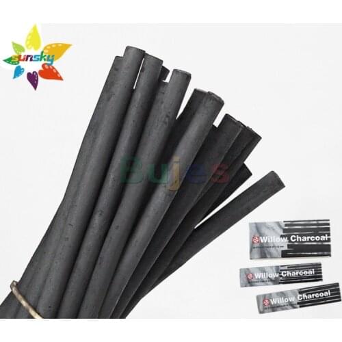 Original Holland Talens Charcoal stick 3-4mm 5-6mm 7-12mm Cotton willow Charcoal bar Deep black Easy coloring sketch design