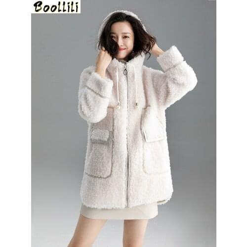 Boollili Real Fur Coat Women Winter Coat Women Clothes 2020 100% Wool Jacket Sheep Shearing Short Parka Real Fur Jacket